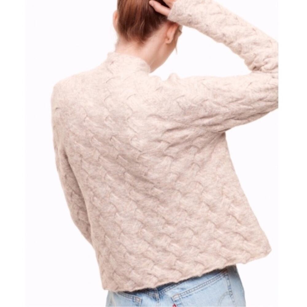 Aritzia Wilfred Free Mical Sweater Oatmeal sz XS Alpaca Wool Blend Turtleneck - Picture 10 of 10